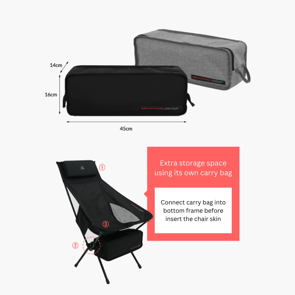 KZM Schwyz High Lightweight Chair Black - Image 9