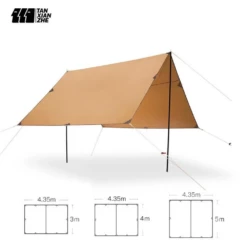 Adventurer Tanxianzhe Waterproof Awning Anti-tearing Sunshade Tarp Outdoor Camping Tan