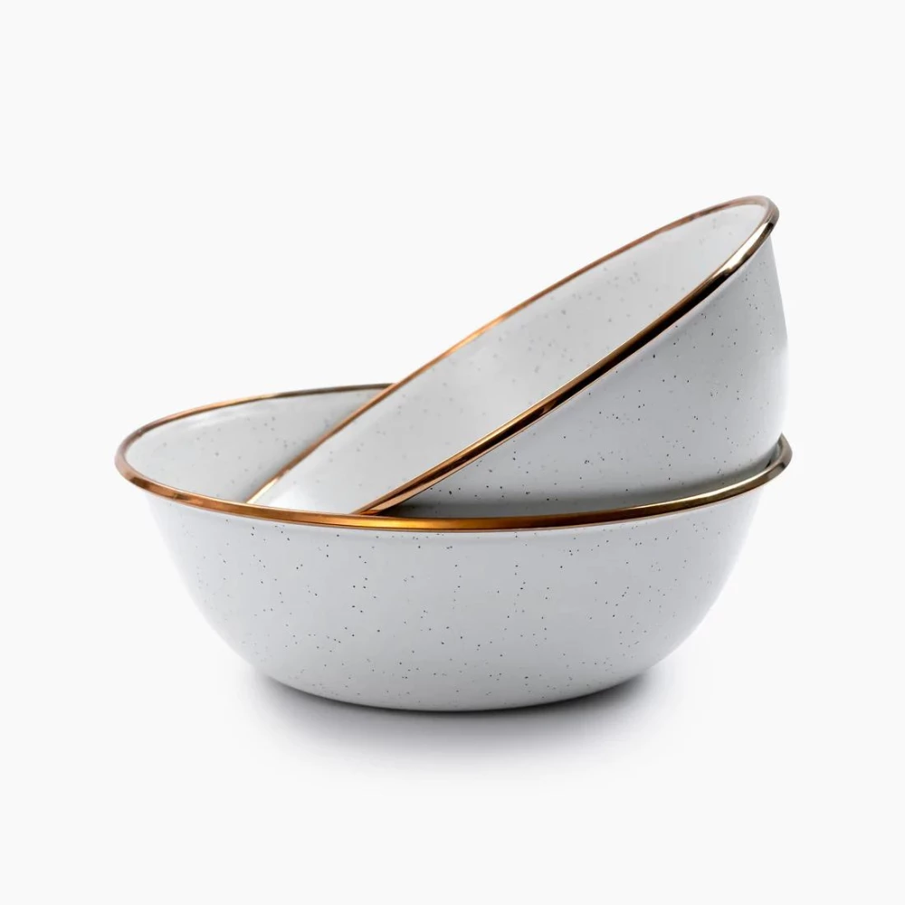 Barebones Enamel Bowl - Set Of 2 - Image 4