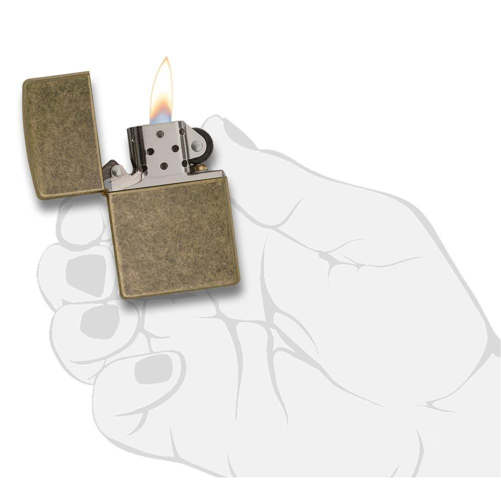 Zippo 201FB Antique Brass - Refillable Windproof Lighter - Image 4