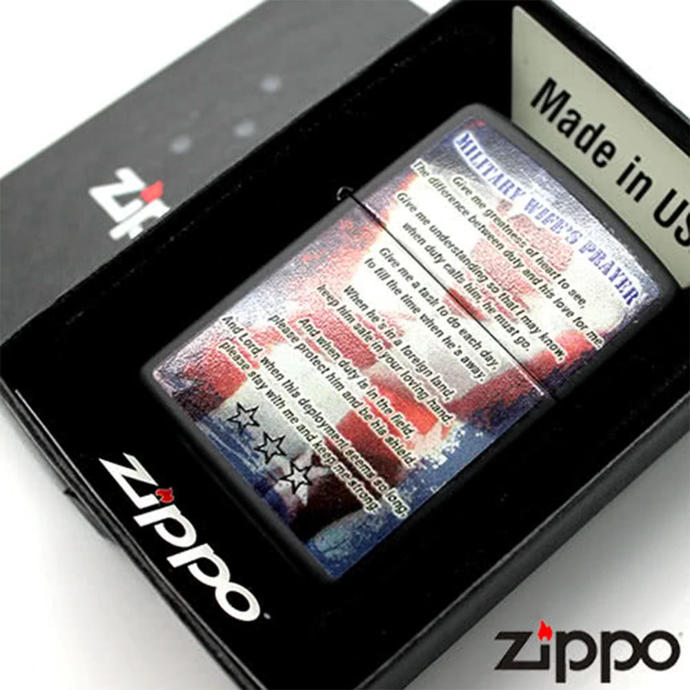 Zippo Military Wife Prayer Refillable Windproof Lighter - 28315 - Image 2