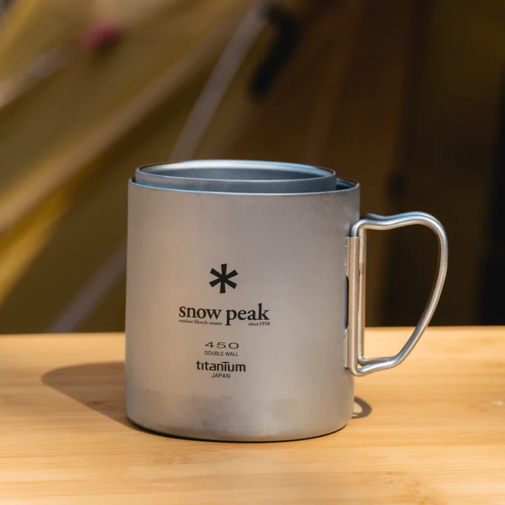 Snow Peak Ti-Double 450 Mug - Image 4