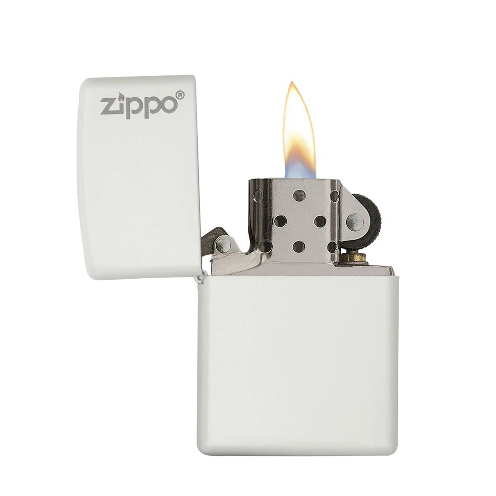 Zippo 214ZL White Matte With Zippo Logo - Refillable Windproof Lighter - Image 2