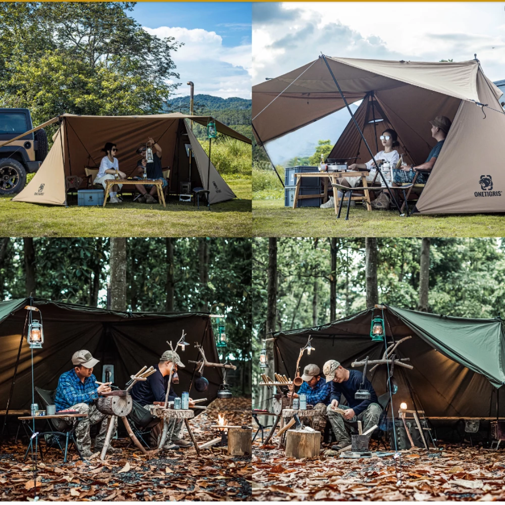 OneTigris Roc Shield Bushcraft Tent TC Version - Ranger Green - Image 9