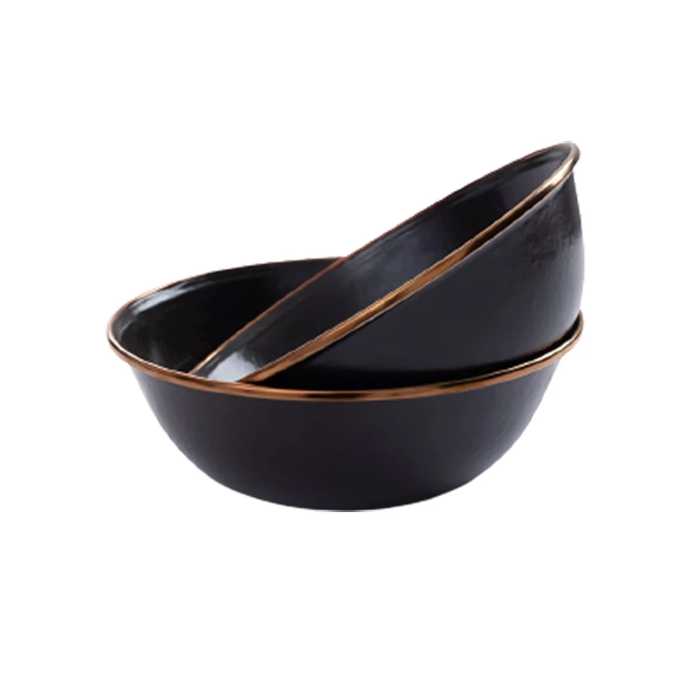 Barebones Enamel Bowl - Set Of 2 - Image 3