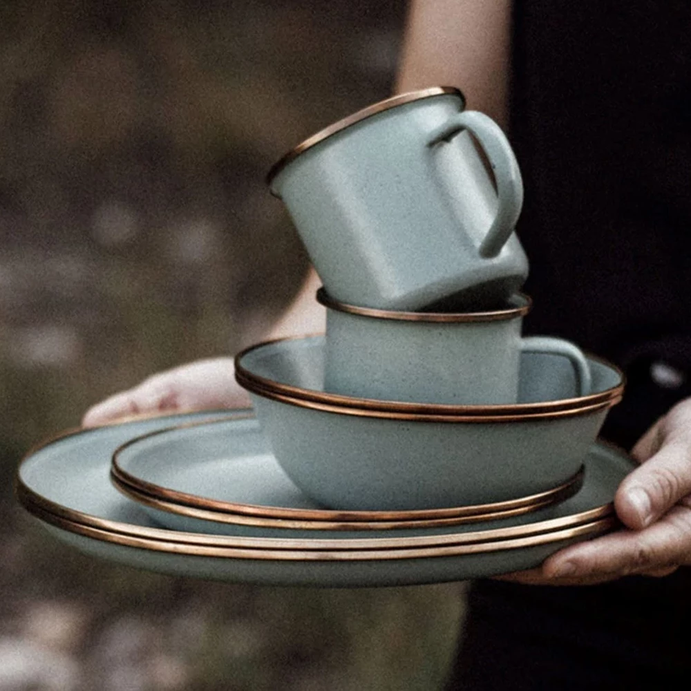 Barebones Enamel Bowl - Set Of 2 - Image 11