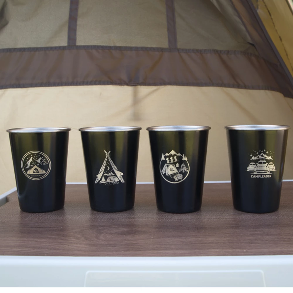 Camp Leader 4 Pcs Stainless Steel Cup - White - Image 4