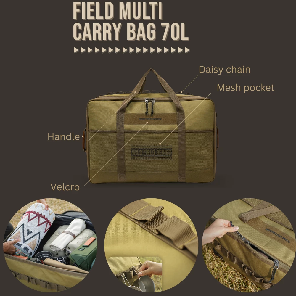 KZM Field Multi Carry Bag 70L & 80L - Image 9