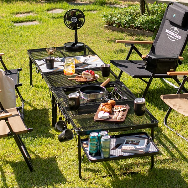 KZM Union Iron Mesh Low BBQ Table - Image 5