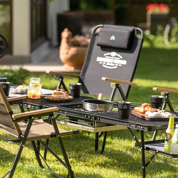 KZM Union Iron Mesh Low BBQ Table - Image 4
