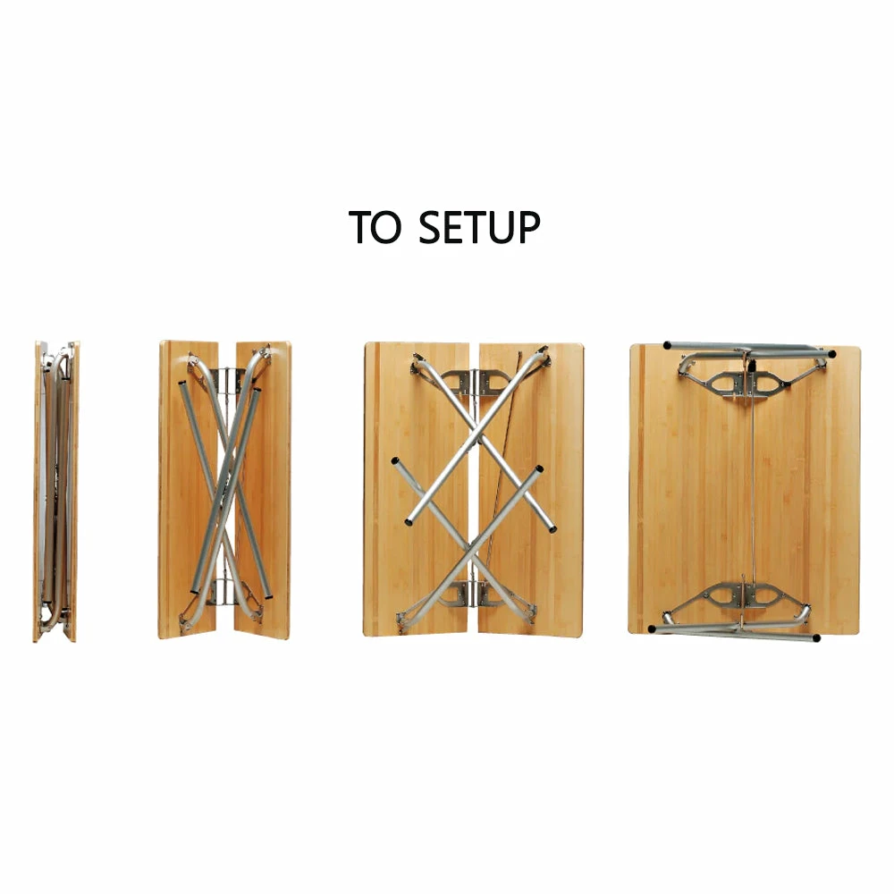 Snow Peak Single Action Table Long, Bamboo Top - Image 5