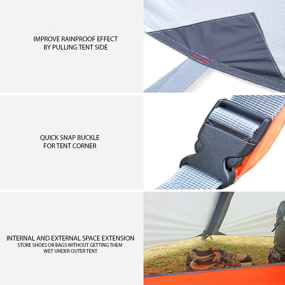 Hewolf 2 Person Double Layer Aluminum Pole Tent - Image 3