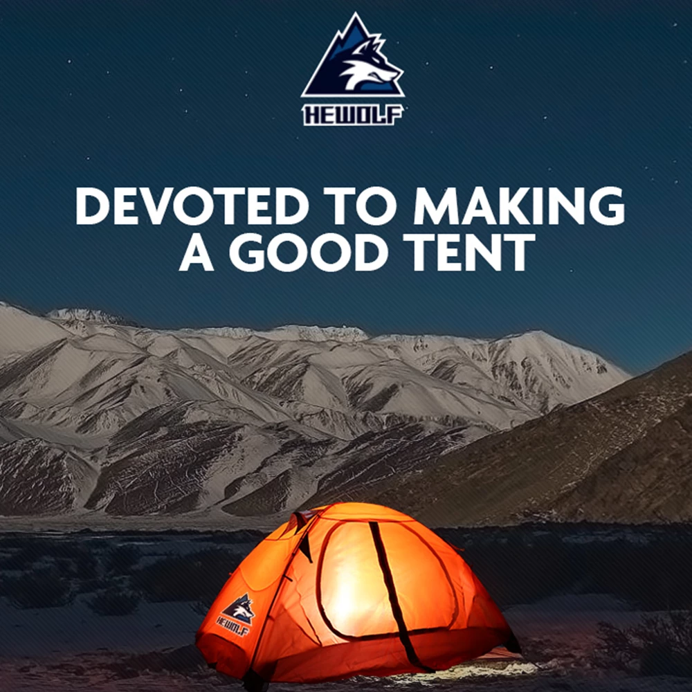 Hewolf 2 Person Double Layer Aluminum Pole Tent - Image 11