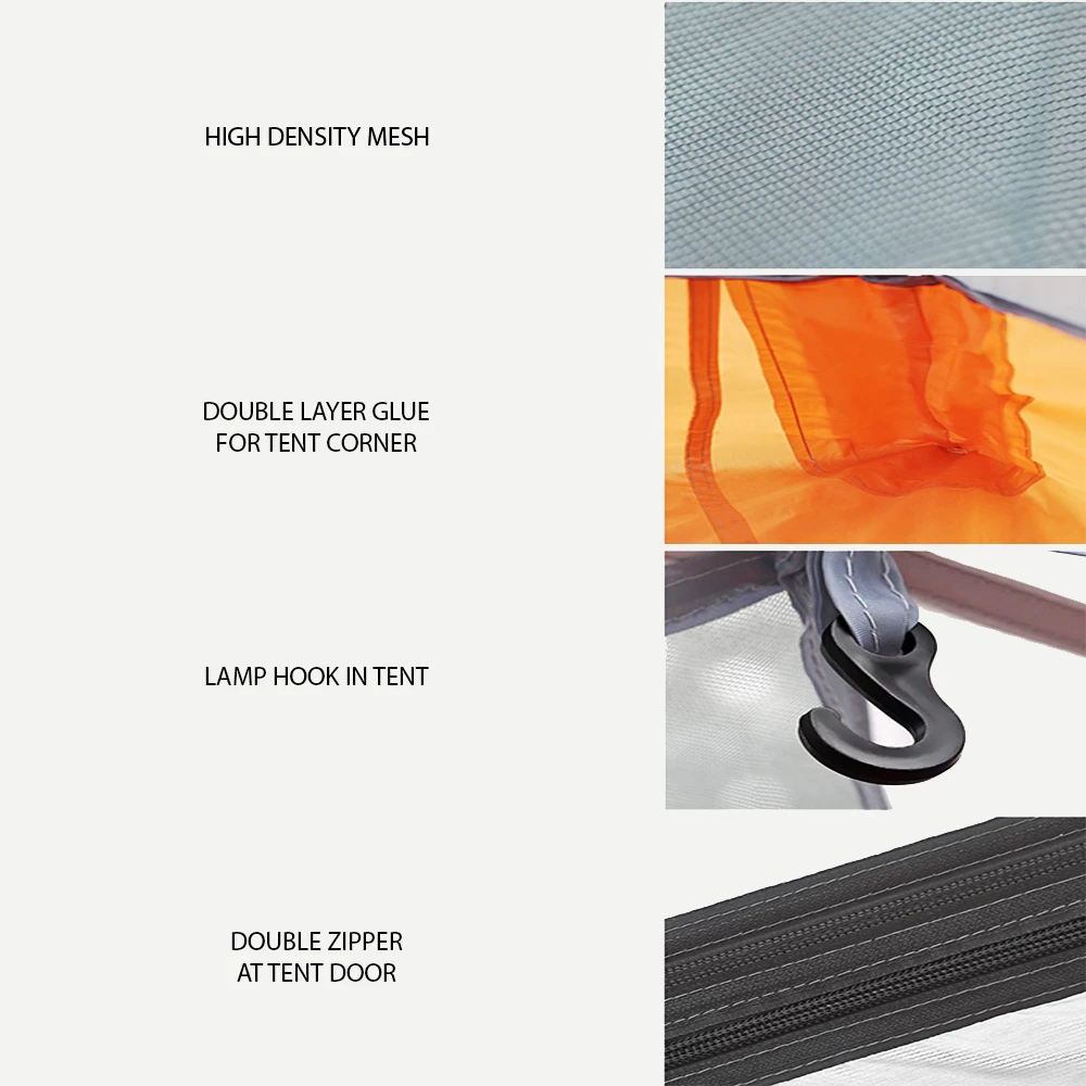 Hewolf 2 Person Double Layer Aluminum Pole Tent - Image 2