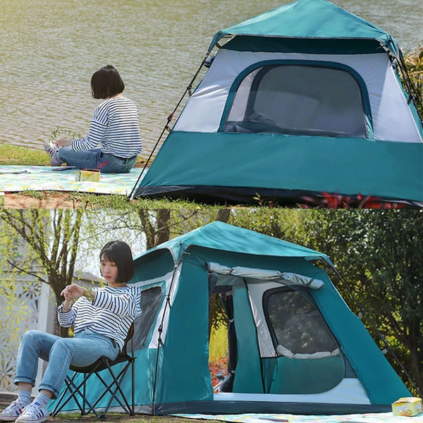 Hewolf Auto 4 Person Tent Teal - Image 3