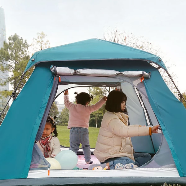 Hewolf Auto 4 Person Tent Teal - Image 2