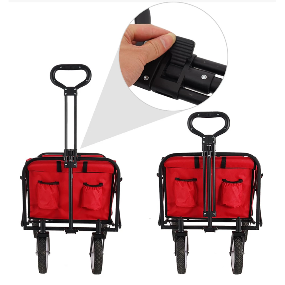 Camp Leader Camping Push Wagon - Black - Image 2