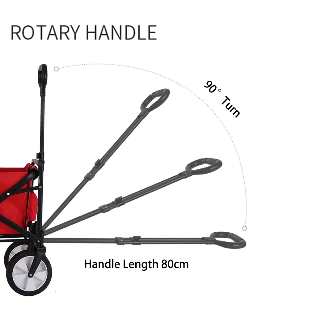 Camp Leader Camping Push Wagon - Black - Image 3