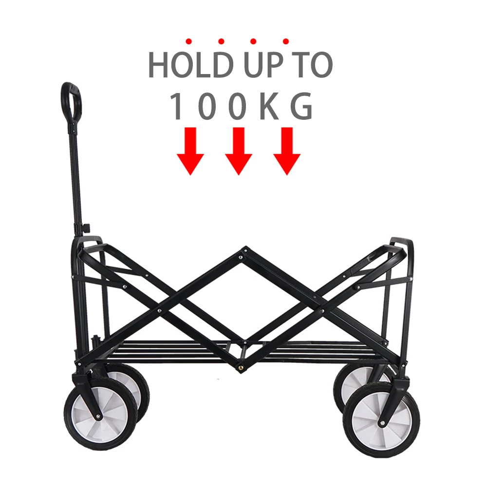 Camp Leader Camping Push Wagon - Black - Image 4