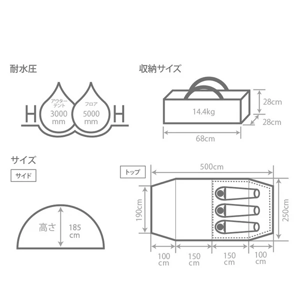 DoD Kamaboko Tent 3 S - Tan (Showroom Unit, Setup Once Outdoor) - Image 7