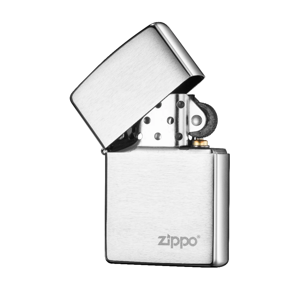 Zippo 200zl Classic Brushed Chrome With Zippo Logo - Refillable Windproof Lighter - Image 2