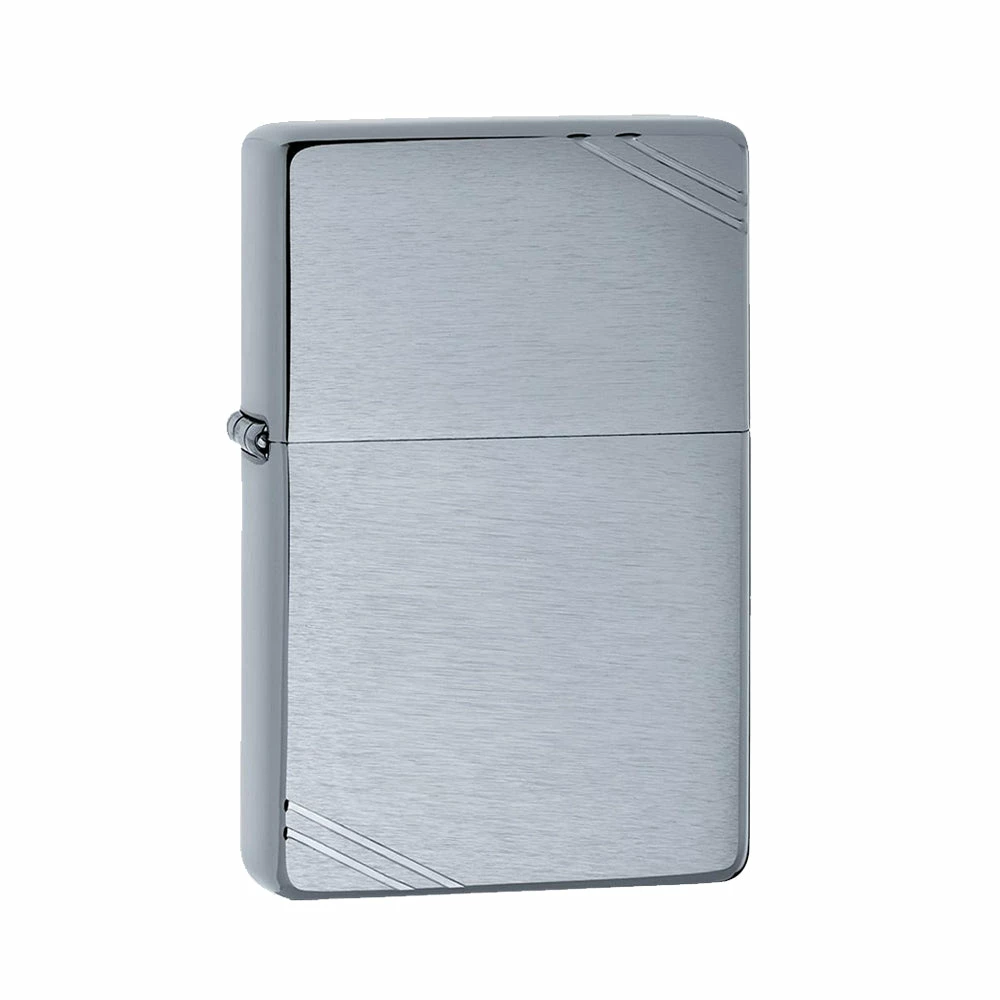 Zippo 230 Brushed Chrome Vintage With Slashes - Refillable Windproof Lighter - Image 3