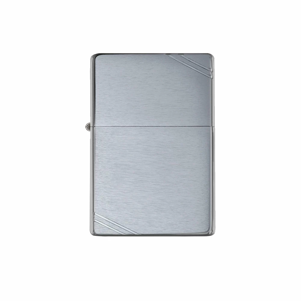 Zippo 230 Brushed Chrome Vintage With Slashes - Refillable Windproof Lighter